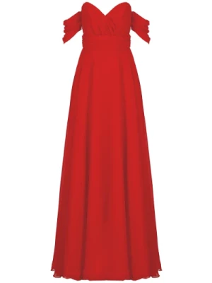 Czerwona Sukienka Serce Dekolt Atelier Legora