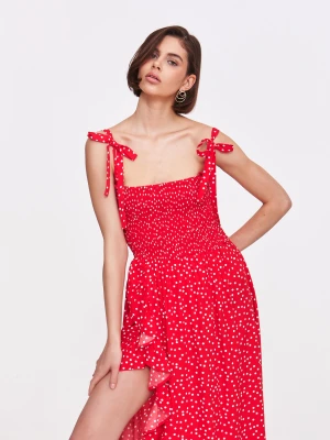 Czerwona sukienka z groszki Top Secret