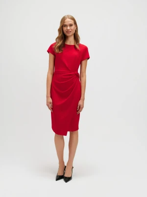 Czerwona sukienka z węzłem Top Secret
