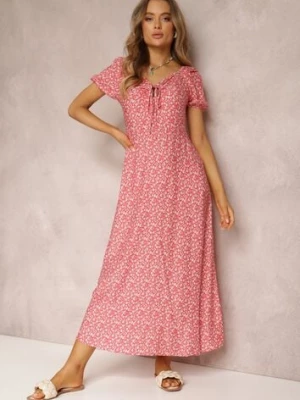 Czerwona Sukienka z Wiskozy Hichoh cflo