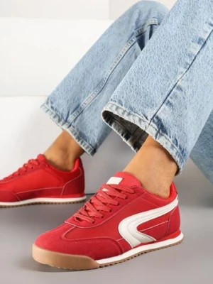 Czerwone Basicowe Sneakersy Ellimira gowin