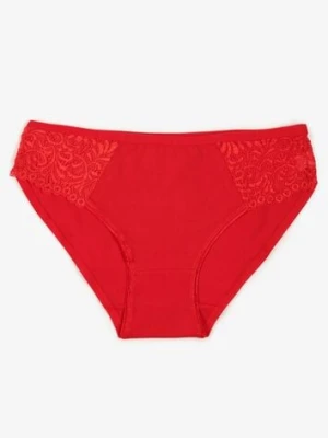 Czerwone Bawełniane Majtki Figi o Klasycznym Fasonie Venalice