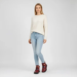 Czerwone Botki Armodo Skórzane Buty Damskie