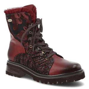 Czerwone Botki Laura Vita Modne Obuwie Damskie