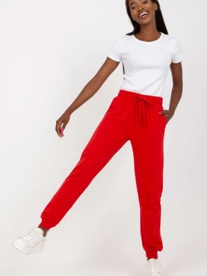 Czerwone dresowe spodnie basic jogger BASIC FEEL GOOD