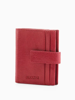 Zdjęcie produktu Czerwone etui na karty ze skóry naturalnej Puccini