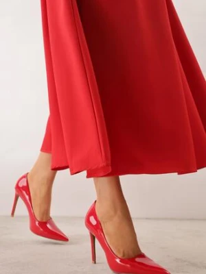Czerwone Klasyczne Szpilki VICES z Lakierowanym Połyskiem Petesai