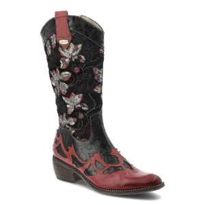 Czerwone Kozaki Laura Vita Eleganckie Buty Damskie