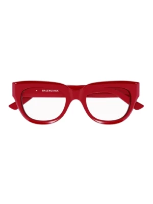Czerwone Okulary Kocie Oczy z Acetatową Ramką Balenciaga