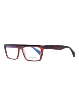 Czerwone Okulary Optyczne w Kształcie Prostokąta dla Kobiet Yohji Yamamoto