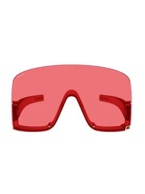 Czerwone okulary przeciwsłoneczne dla kobiet Gucci
