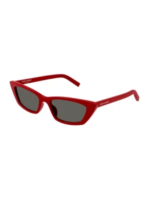 Czerwone okulary przeciwsłoneczne dla kobiet Saint Laurent