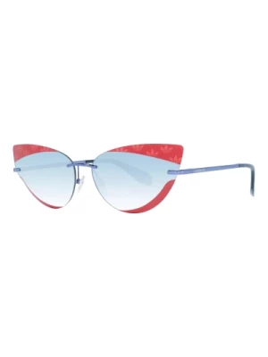 Czerwone Okulary Przeciwsłoneczne w stylu Cat Eye Adidas