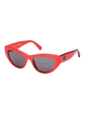 Czerwone Okulary Przeciwsłoneczne w stylu Cat-Eye dla Nowoczesnych Kobiet Moncler
