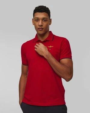 Czerwone polo męskie Aeronautica Militare
