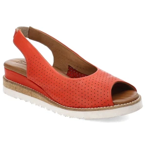 Czerwone Sandały Artiker Modne Obuwie Damskie