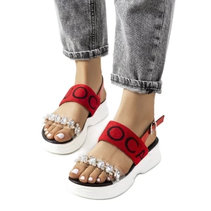 Czerwone sandały damskie Hanin Inna marka
