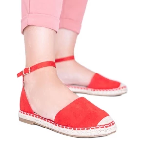 Czerwone sandały espadryle Chloe Star Inna marka