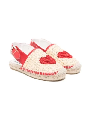 Czerwone Serce Espadryle Dziecięce Buty Stella McCartney