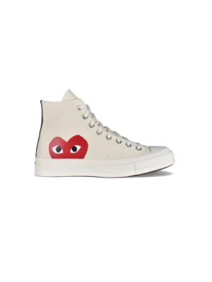 Czerwone Serce High-Top Sneakers Comme des Garçons