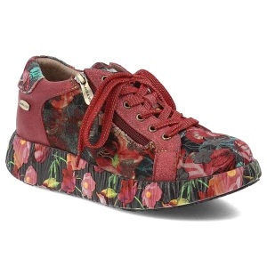 Czerwone Sneakersy Laura Vita Stylowe Obuwie Damskie Na Platformie