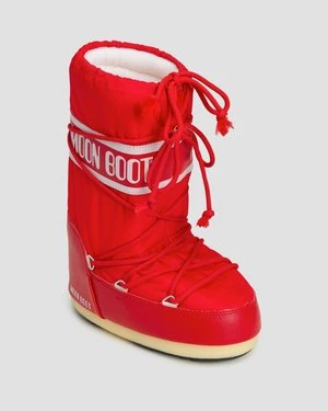 Czerwone śniegowce Moon Boot Icon Nylon