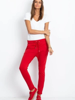 Czerwone spodnie dresowe Cadence BASIC FEEL GOOD
