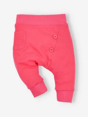 Czerwone spodnie niemowlęce z bawełny organicznej dla dziewczynki NINI