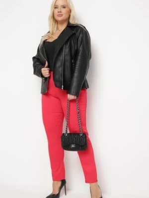 Czerwone Spodnie Regular z Elastyczną Talią i Wsuwanymi Kieszonkami Astridda h&s