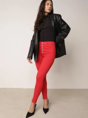 Czerwone Spodnie Skinny Kyllienne daysie