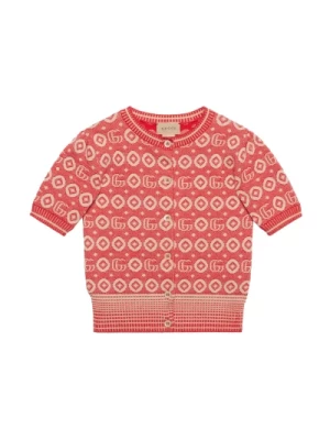 Czerwone Swetry dla Dzieci z Paskowanym Wykończeniem Gucci