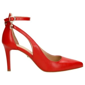 Czerwone szpilki damskie ze skóry licowej 9361-55 Wojas