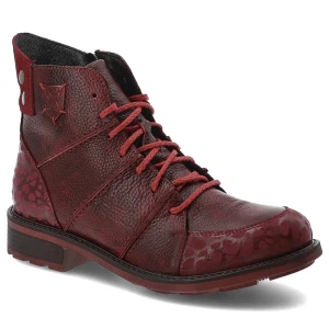 Czerwone Trzewiki Maciejka Modne Obuwie Damskie