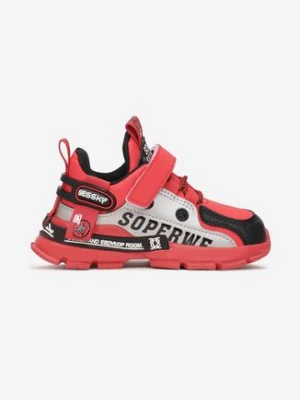 Czerwono-Czarne Buty Sportowe Busselia