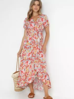 Czerwono-Niebieska Sukienka Varila rosa