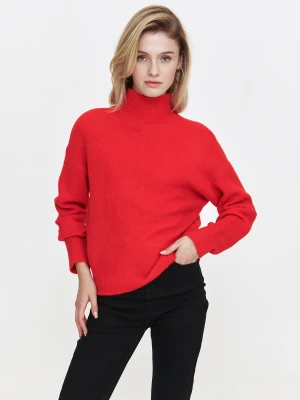 Czerwony golf o luźnym fasonie Top Secret