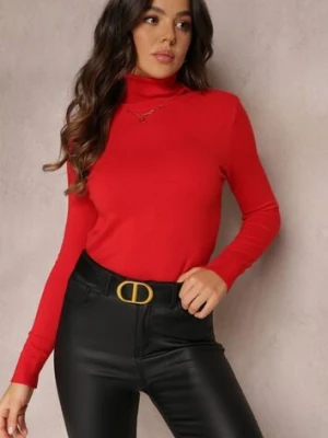 Czerwony Golf z Bawełną w Klasycznym Stylu Reiredia