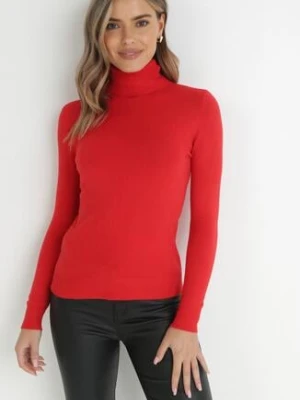 Czerwony Klasyczny Golf z Bawełną Reilisea