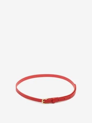 Czerwony Pasek z Metaliczną Klamrą Mevodira jordan