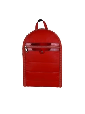 Czerwony Plecak z Metalowymi Szczegółami Christian Louboutin