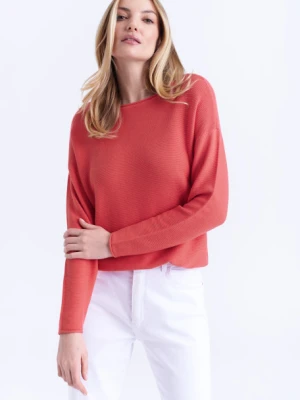 Czerwony sweter z cienkiej dzianiny Greenpoint