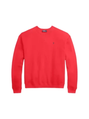 Czerwony Sweter z Okrągłym Dekoltem Ralph Lauren