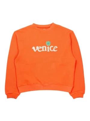 Czerwony Sweter z okrągłym dekoltem Venice ERL