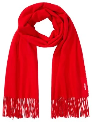 Czerwony szal damski z frędzlami – Urban Wild Olsen