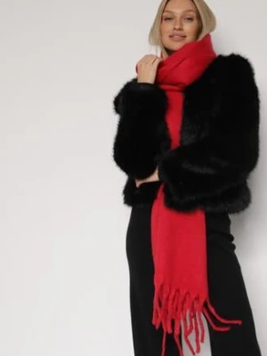 Czerwony Szalik z Frędzlami Owedarria