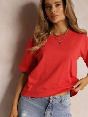 Czerwony T-shirt Clathera glo-story