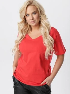 Czerwony T-shirt Genilin glo-story