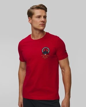 Czerwony T-shirt Męski Aeronautica Militare