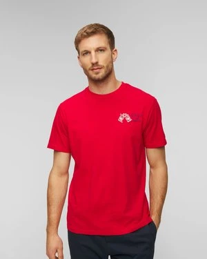 Czerwony T-shirt Męski Mc2 Saint Barth Arnott