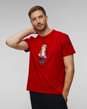 Czerwony T-shirt Męski Polo Ralph Lauren